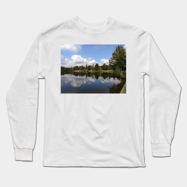 Obelisk pond Virginia lake Sunningdale England UK Long Sleeve T-Shirt by fantastic-designs